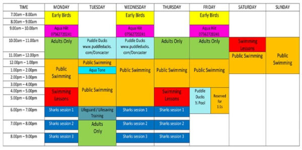 evesham main pool timetable print